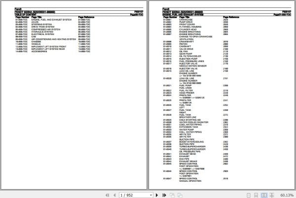 FENDT TRACTOR 920NA F920107 10.2020 SPARE PARTS CATALOGUE MANUAL - PDF FILE