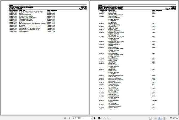FENDT TRACTOR 924NA F922105 06.2020 SPARE PARTS CATALOGUE MANUAL - PDF FILE