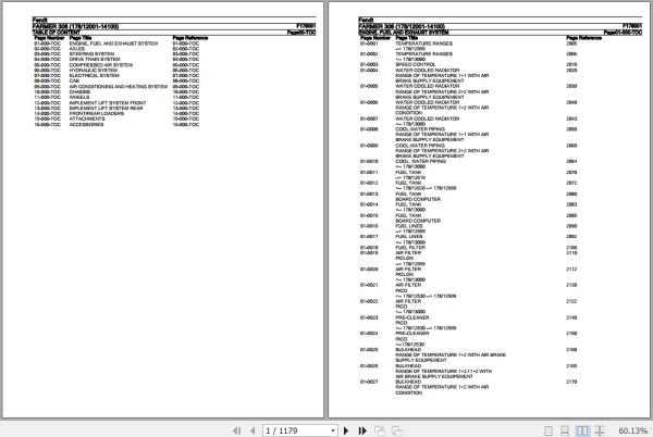 FENDT TRACTOR FARMER 308 F178001 11.2018 SPARE PARTS CATALOGUE MANUAL - PDF FILE