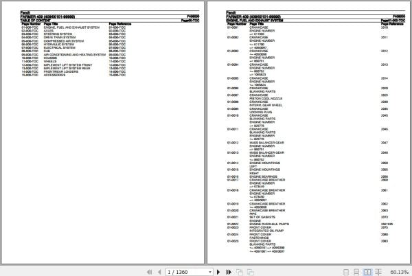 FENDT TRACTOR FARMER 409 F409000 09.2020 SPARE PARTS CATALOGUE MANUAL - PDF FILE
