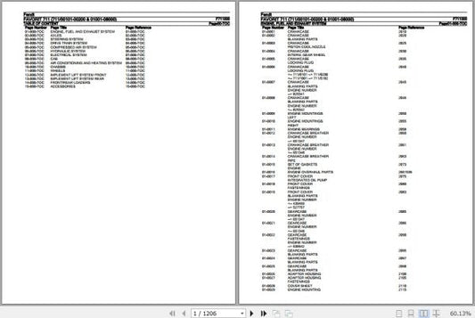 FENDT TRACTOR FAVORIT 711 F711000 09.2020 SPARE PARTS CATALOGUE MANUAL - PDF FILE