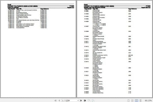 FENDT TRACTOR FAVORIT 712 F712000 09.2020 SPARE PARTS CATALOGUE MANAUL - PDF FILE