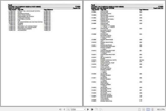 FENDT TRACTOR FAVORIT 716 F716000 09.2020 SPARE PARTS CATALOGUE MANUAL - PDF FILE