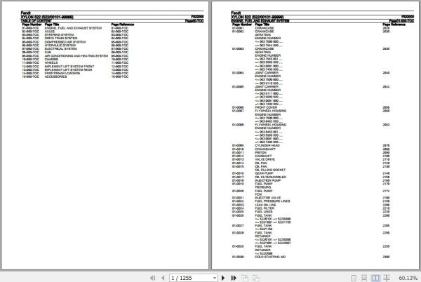 FENDT TRACTOR XYLON 522 F522000 09.2020 SPARE PARTS CATALOGUE MANUAL - PDF FILE