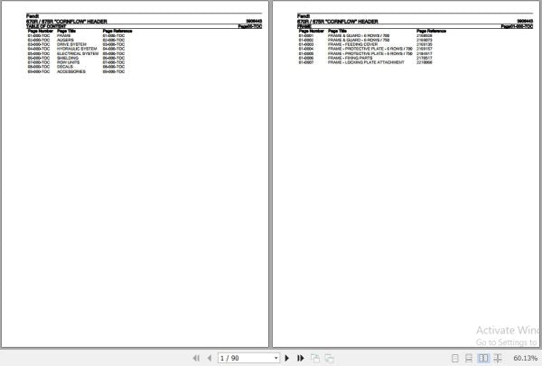 FENDT HARVESTING CORNFLOW HEADER 670R 675R 3906443 11.2018 SPARE PARTS CATALOGUE MANUAL - PDF FILE