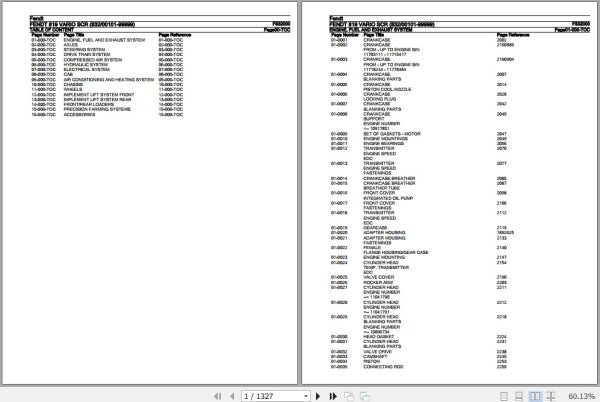 FENDT TRACTOR 819 VARIO SCR F832000 10.2019 SPARE PARTS CATALOGUE MANUAL - PDF FILE