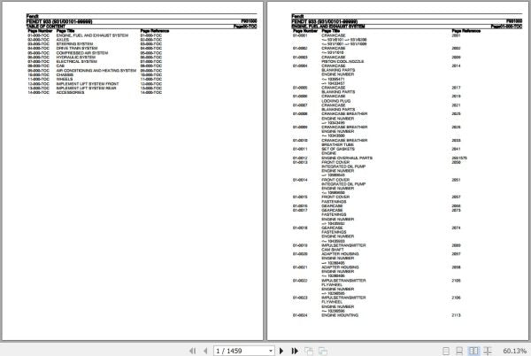 FENDT TRACTOR 933 F931000 09.2020 SPARE PARTS CATALOGUE MANUAL - PDF FILE