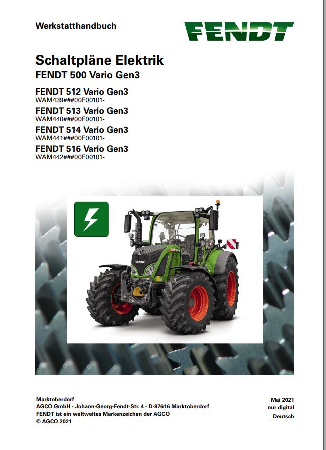 Fendt 512 513 514 516 Vario Gen3 Circuit Diagram Manual PDF