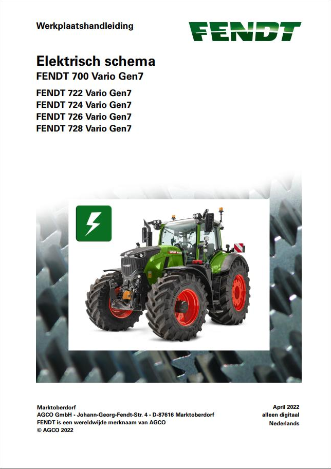 Fendt 720 722 724 726 728 Vario Gen7 Circuit Diagram Manual PDF