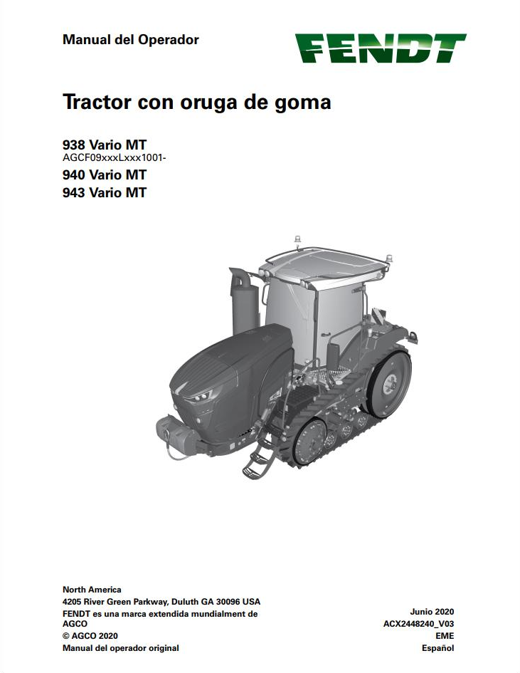 Fendt 938 940 943 Vario MT Operator Manual ACX2448240_V03 PDF