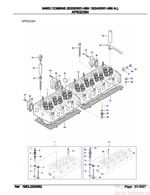 Fendt Combine 9490X Parts Catalog Manual 6246078 07.2020 PDF