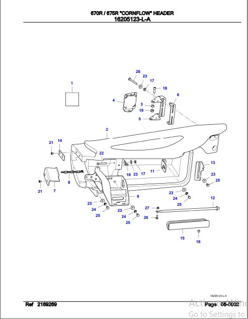 Fendt Harvesting Cornflow Header 670R 675R Parts Catalog Manual 3906443 11.2018 PDF