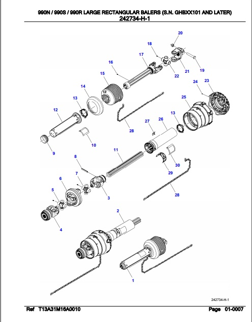 Fendt Large Rectangular Baler 990N 990S 990R Parts Catalog Manual 652048 08.2019 PDF