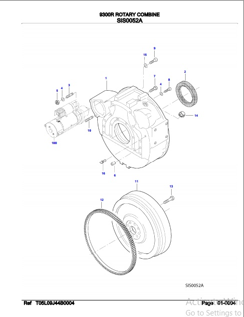 Fendt Rotary Combine 9300R Parts Catalog Manual 79032839 07.2018 PDF
