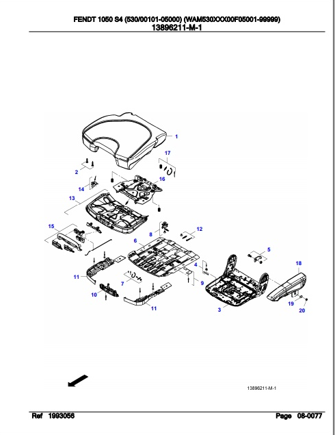 Fendt Tractor 1050 S4 Parts Catalog Manual F530000 11.2019 PDF