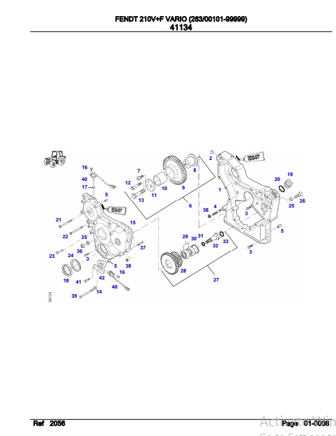 Fendt Tractor 210V+F Vario Parts Catalog Manual F263000 01.2020 PDF