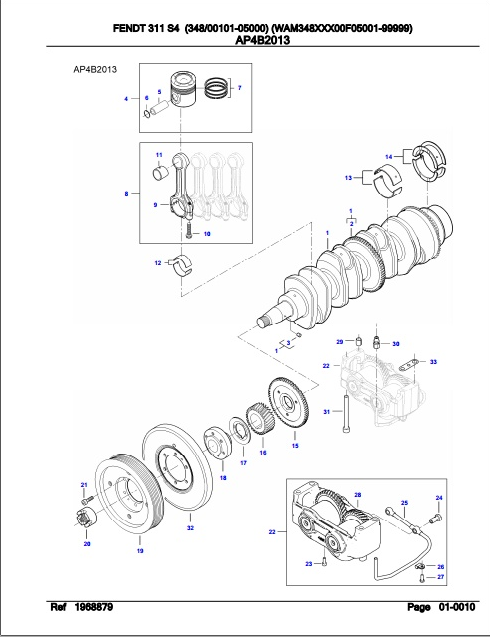 Fendt Tractor 311 S4 Parts Catalog Manual F348000 06.2020 PDF