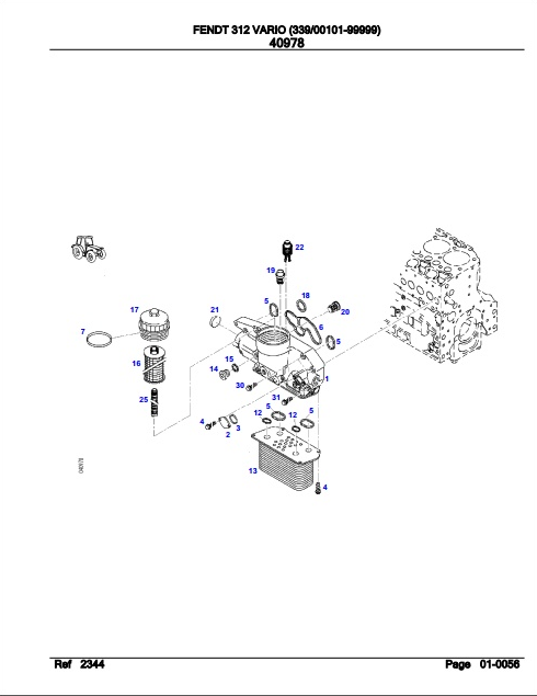 Fendt Tractor 312 Vario Parts Catalog Manual F339000 06.2020 PDF