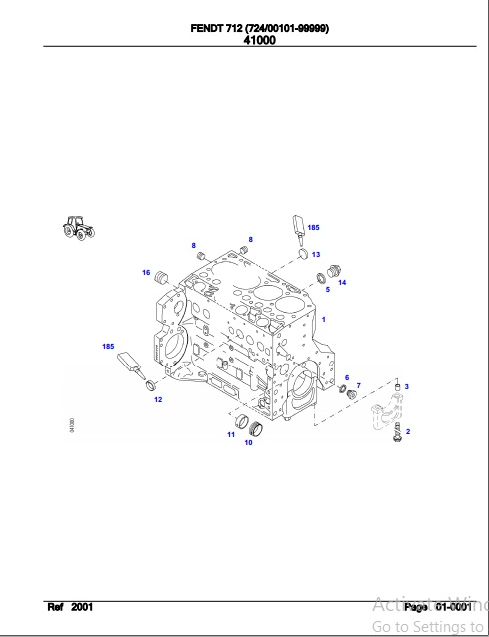 Fendt Tractor 712 Parts Catalog Manual F724000 11.2018 PDF