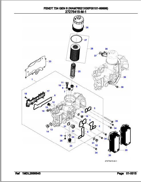 Fendt Tractor 724 Gen 6 Parts Catalog Manual F765000 09.2020 PDF