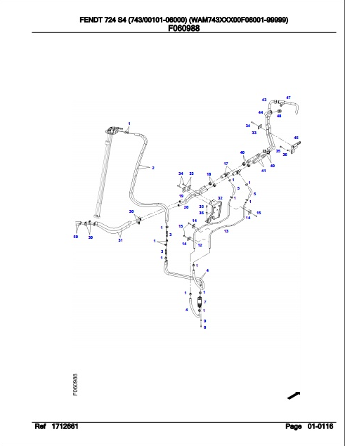 Fendt Tractor 724 S4 Parts Catalog Manual F743000 10.2020 PDF
