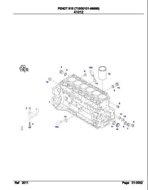Fendt Tractor 815 Parts Catalog Manual F715000 10.2020 PDF