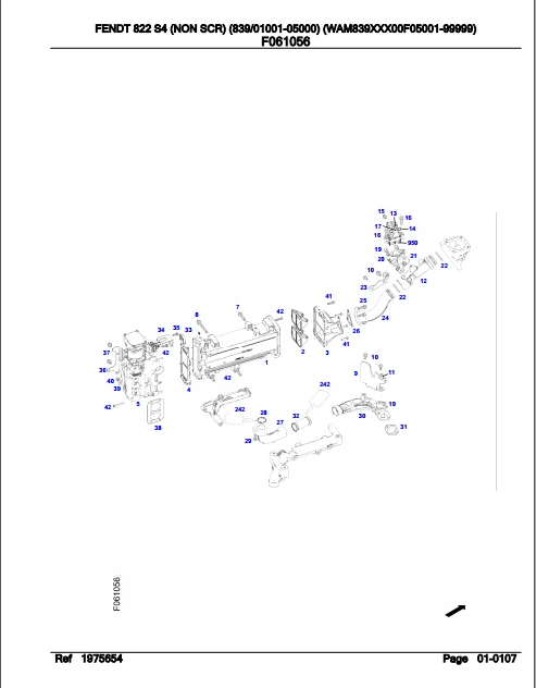 Fendt Tractor 822 S4 Parts Catalog Manual F839003 10.2019 PDF