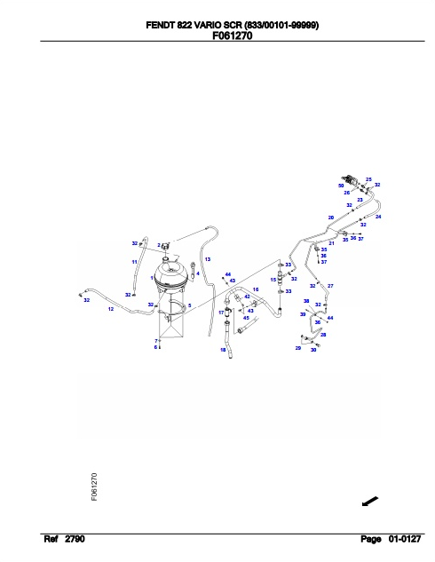 Fendt Tractor 822 Vario SCR Parts Catalog Manual F833000 10.2019 PDF