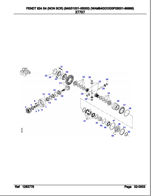 Fendt Tractor 824 S4 Parts Catalog Manual F840003 10.2019 PDF
