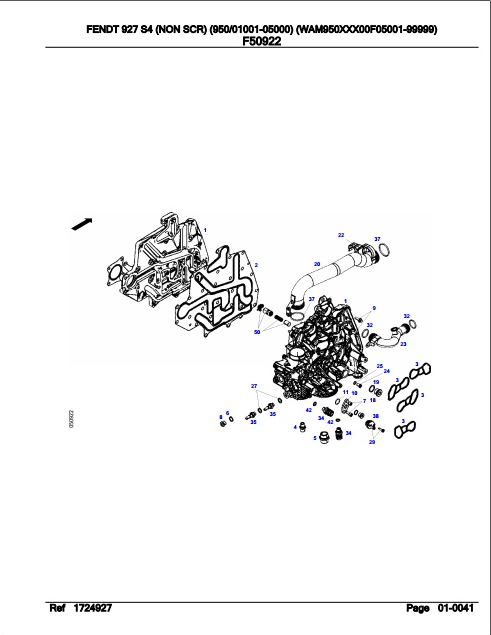 Fendt Tractor 927 S4 Parts Catalog Manual F950003 10.2020 PDF