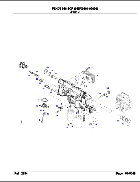 Fendt Tractor 936 SCR Parts Catalog Manual F945000 09.2020 PDF