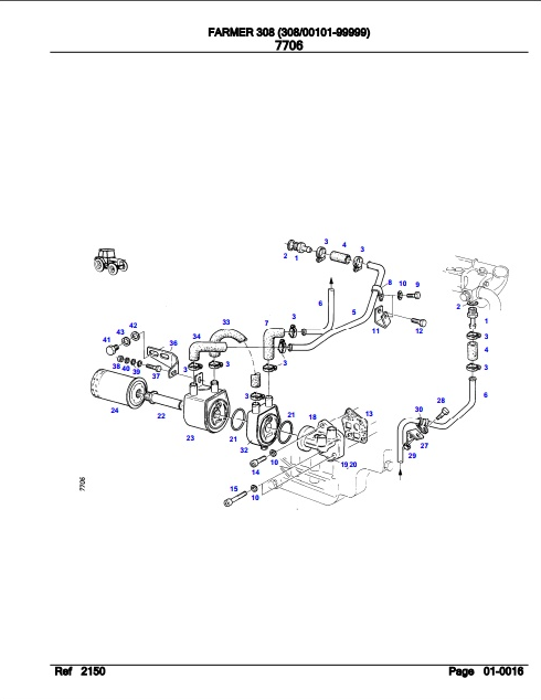 Fendt Tractor Farmer 308 Parts Catalog Manual F308000 09.2020 PDF