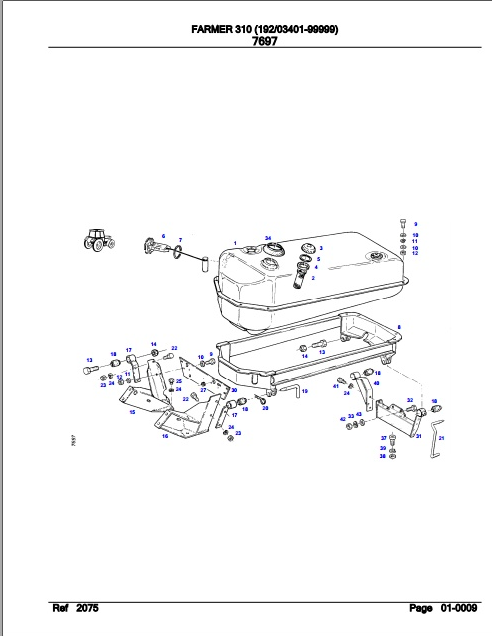 Fendt Tractor Farmer 310 Parts Catalog Manual F192002 11.2018 PDF