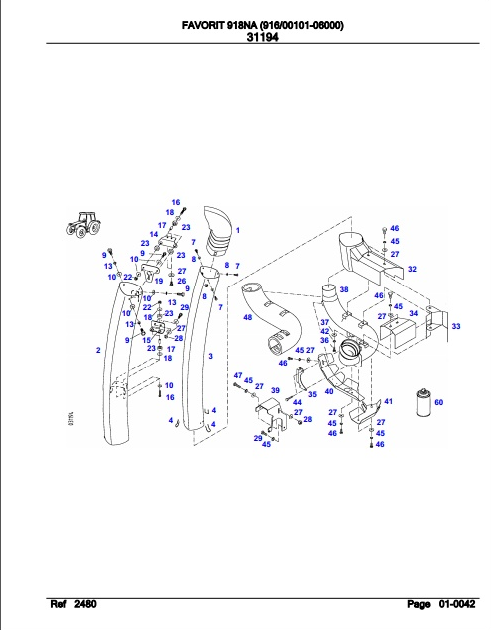 Fendt Tractor Favorit 918NA Parts Catalog Manual F916106 01.2020 PDF