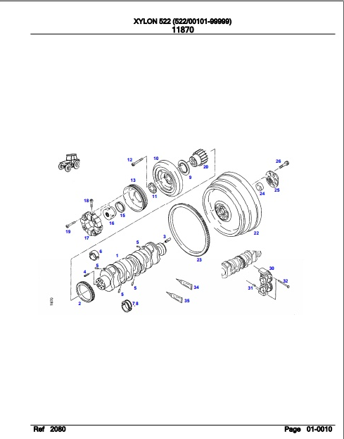 Fendt Tractor Xylon 522 Parts Catalog Manual F522000 09.2020 PDF