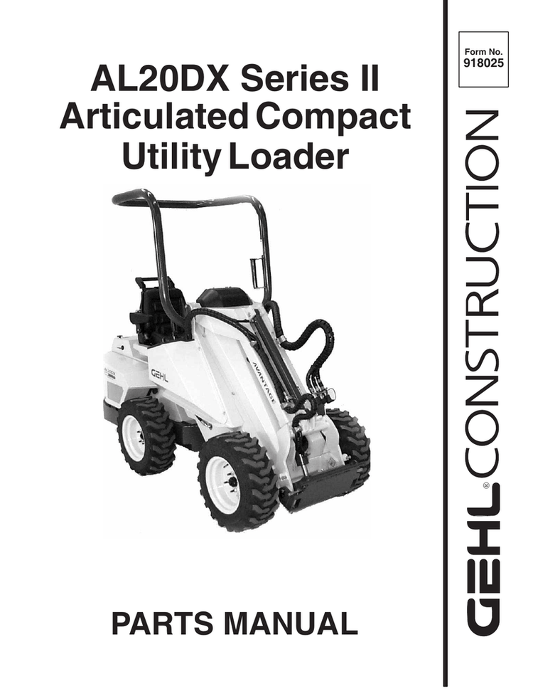 AL20DX - GEHL Series II Articulated Compact Utility Loader Parts Catalog Manual - PDF File Download