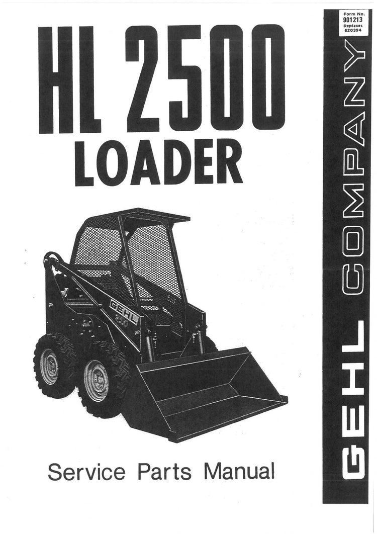 HL2500, HL 2500 GEHL Loader Service Parts Catalog Manual PDF Download