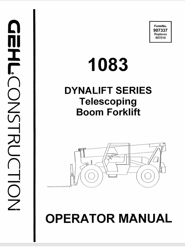 GEHL 1083 Dynalift Series (907337) Operator Manual PDF Download | Complete User Guide