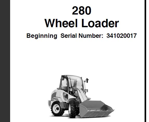 GEHL 280 WHEEL LOADER OPERATOR’S MANUAL - PDF FILE