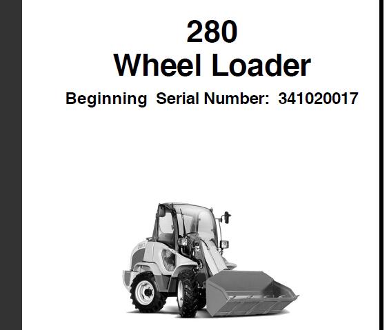 GEHL 280 WHEEL LOADER OPERATOR’S MANUAL - PDF FILE