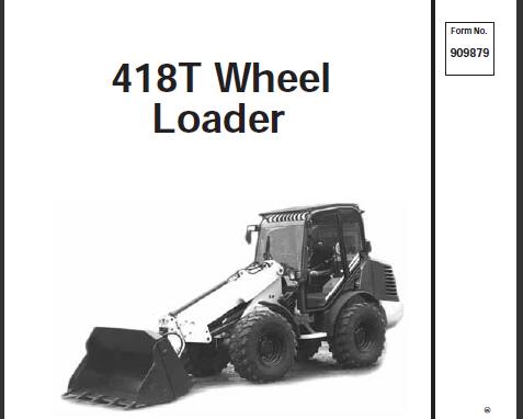 GEHL 418T WHEEL LOADER OPERATOR’S MANUAL - PDF FILE