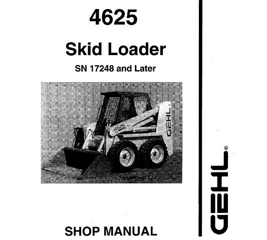 GEHL 4625 SKID LOADER SERVICE REPAIR MANUAL - PDF FILE
