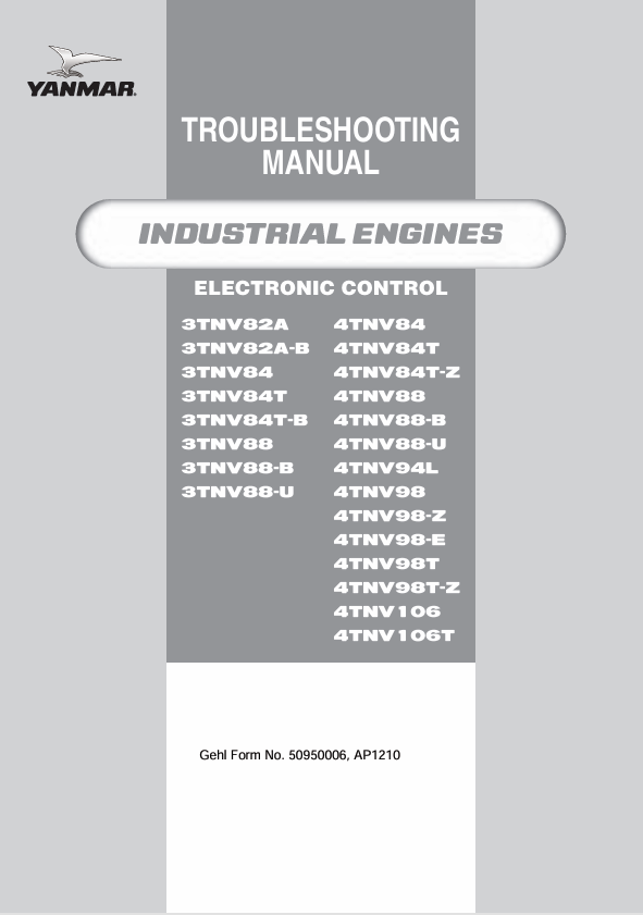 GEHL 3TNV & 4TNV (50950006) Troubleshooting Manual PDF Download – Repair Guide