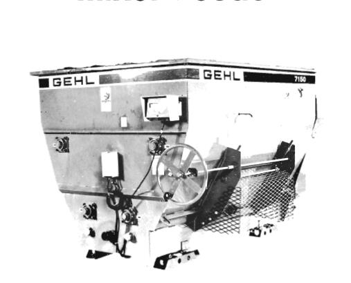 GEHL 7150 Stationary Mixer Feeder Parts Catalogue Manual PDF Download