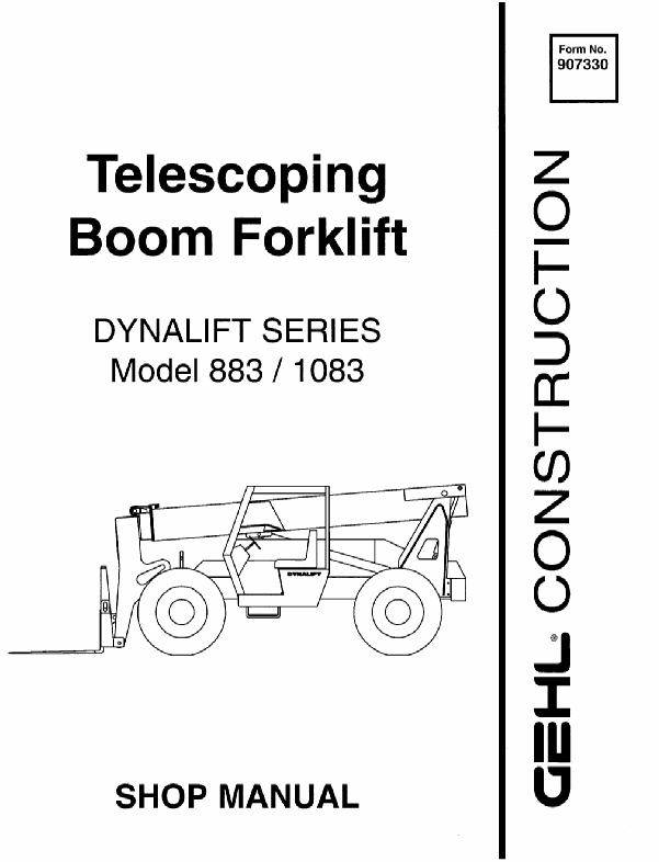GEHL 883 & 1083 (907330) Shop Manual PDF Download | Repair Guide