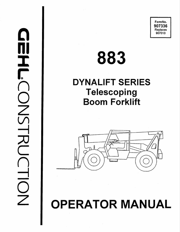 GEHL 883 (907336A) Operator Manual PDF Download | Complete User Guide