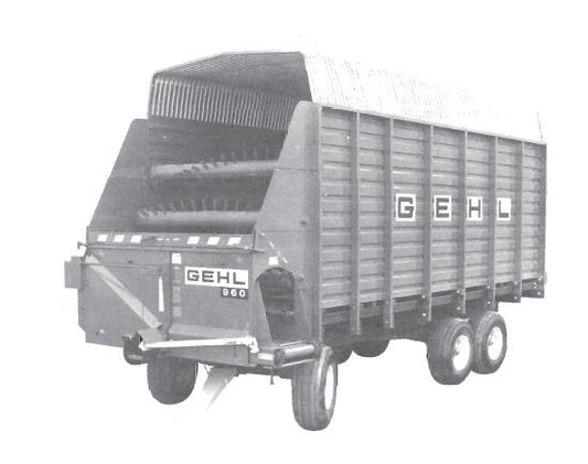 GEHL BU960 FORAGE BOX PARTS CATALOGUE MANUAL - PDF FILE