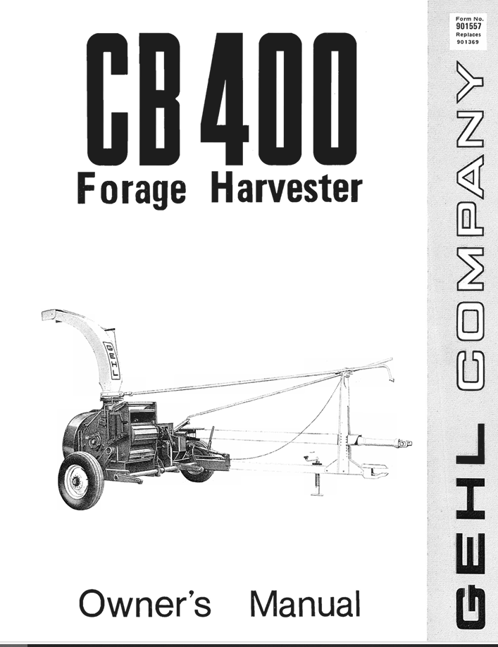 GEHL Forage Harvester (901557) Operator Manual PDF Download – Repair & Service Guide