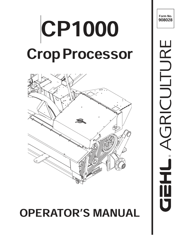 GEHL CP1000 Crop Processor (908028) Operator Manual PDF Download | Complete Service Guide