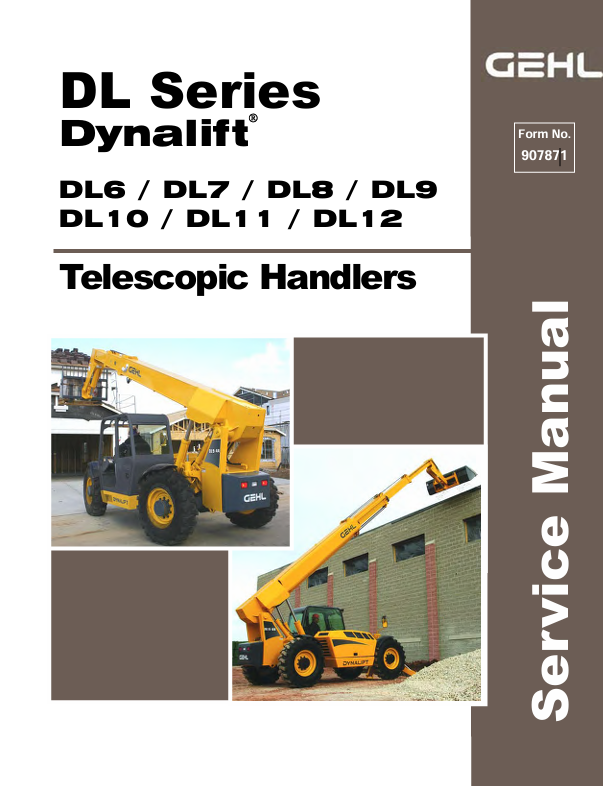 GEHL DL Series Telescopic Handlers (907871) Service Manual PDF Download